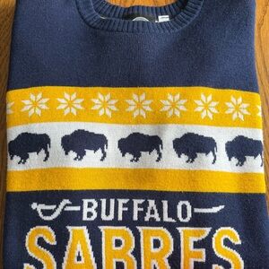 Buffalo Sabres NHL Forever Collectibles Knit Ugly Christmas Sweater Men’s Large